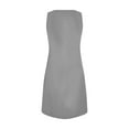 thumbnail image 4 of Women's Tank Nightgown V Neck Sleepshirts Soft Sleeveless Chemise Nightdress Light Gray 2XL, 4 of 7