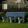 thumbnail image 2 of Wildridge Heritage 6' Park Bench, Patriot Blue and White - Outdoor All-Weather HDPE Furniture, 2 of 3