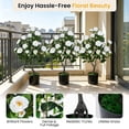 thumbnail image 2 of Gymax 2-Pack Artificial Camellia Tree 35.5'' Faux Flower Plant in Cement-Filled Pot Maintenance-Free Realistic Greenery Potted Plant, 2 of 8