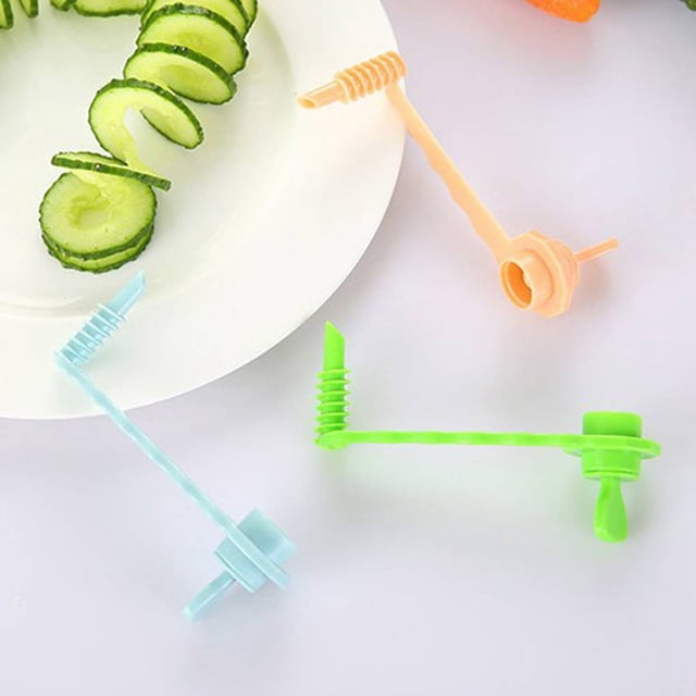 VONKY Portable ABS Resin Fruit Vegetable Spiral Slicer Potato Radish Cutter Sharpener Kitchen Engraving Device