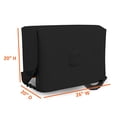 thumbnail image 4 of Covers & all Outdoor Generator Cover, 12 Oz Waterproof UV & Weather Resistant, Universal Portable Equipment Machinery Storage Protector with Air Vents Velcro & Drawstrings (26"L x 20"W x 20"H, Black), 4 of 7