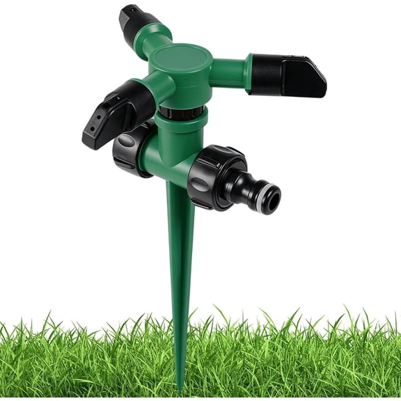 Garden Sprinkler 360 Rotating Adjustable Counterweight Wide Coverage for Lawn Plants
