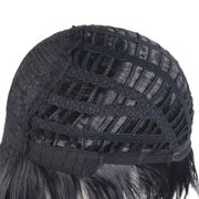 Short Pixie Cut Wig Synthetic Hair Wigs for Women with Bangs Natural Black Wig Layered Wavy Style Short Wigs for Women