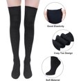 thumbnail image 2 of Zhengup 4 Pairs Thigh High Socks for Women Knit Long Over the Knee Socks Knee High Socks Gifts, 2 of 6