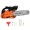 thumbnail image 2 of YNCE 25.4CC Gas Powered Chainsaw 12 Inch, Lightweight Top Handle Handheld Chainsaw with Quenched Chain, Auto Lubrication, Safety Lock & Quick Stop for Tree Wood Cutting, 2 of 10