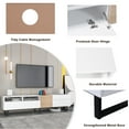 thumbnail image 6 of Modern TV Stand Entertainment Center With Cabinets Drawers Open Shelves 2 U-shaped Legs Easy Assembly TV Cabinet For TVs Up To 80”(76.8 x 15 x 18.9''), 6 of 7