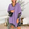 thumbnail image 1 of PEONAVET Chandails pour Femmes Manteau Tricoté à Manches pour Femmes Chandail Col Rond Ample Cape Chandail, 1 of 7