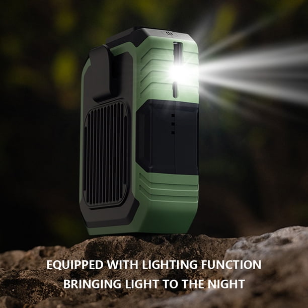 Ventilador de cinturón portátil 3 velocidades 4000 mAh ventilador eléctrico enfriador USB recargable energía móvil de emergencia para el lugar de trabajo/granja/viaje/pesca