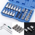 thumbnail image 4 of 34Pieces 3/8" Drive Socket Bit Set Handheld Tool Ratchet Socket Set for Car Home, 4 of 8