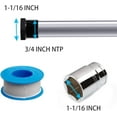 thumbnail image 2 of GFDYREE 44" Aluminum Zinc Anode Rod, Get Rid of Rotten Egg Smelling Flexible Water Heater Anode Rod for GE, Rheem, Reliance,Kenmore Water Heater Including 1-1/16" Hex Socket Tool and Teflon, 2 of 7
