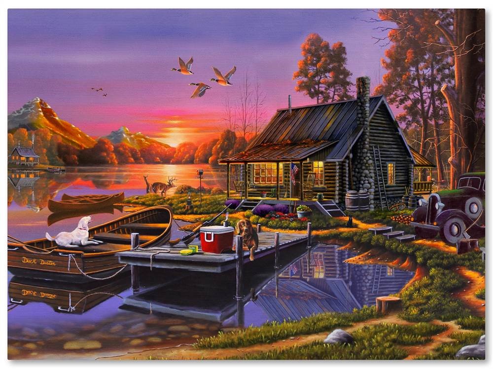 Trademark Fine Art 'Country Christmas' Canvas Art by Geno Peoples