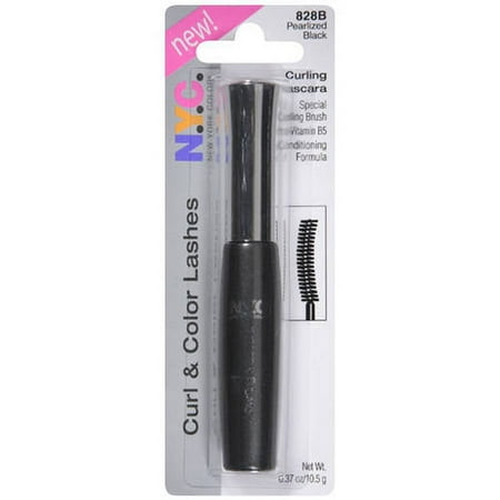 NYc curling Mascara, 828B Pearlized Black, 0.37 Oz