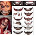 thumbnail image 1 of 12sheet Autocollant de Tatouage Graphique Halloween, 1 of 3