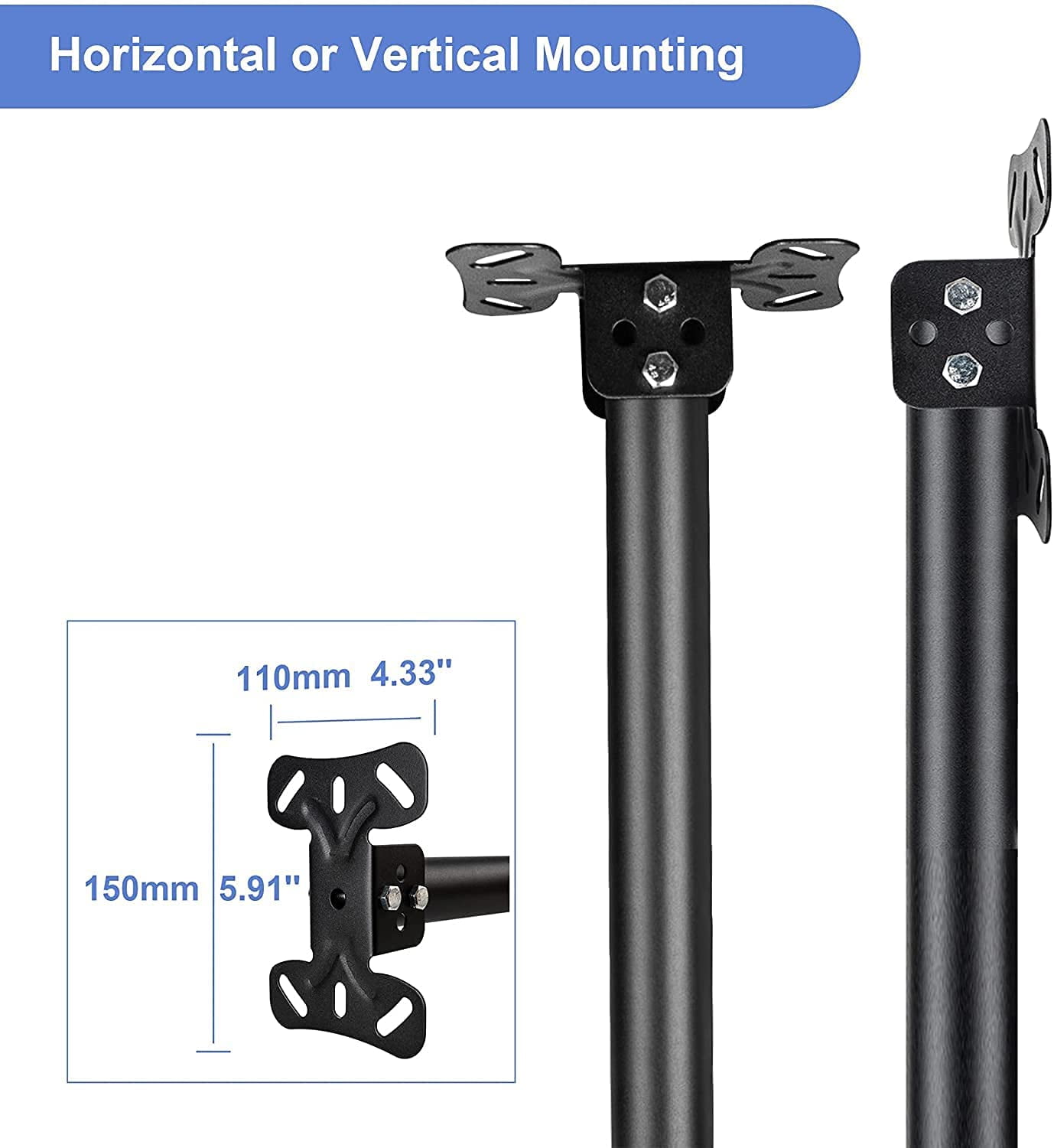 Bricool Ceiling Mount Full-Motion 360 Deg Rotation TV Mount