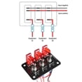 thumbnail image 3 of 12/24V 3-Position Auto LED Racing Car Ignition Engine Start on/Off Push Toggle Switch Panel Car Boat Caravan Modification, 3 of 5