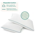 Sleep Innovations Premium Shredded Gel Memory Foam Pillows, Queen Size, Set of 2, 5year