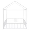thumbnail image 6 of Bellemave Full Size Montessori House Bed, Metal Floor Bed with Guardrails and Roof, Playhouse for Kids Teens Girls Boys (White), 6 of 8