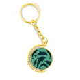 thumbnail image 1 of Biología de tiburón azul océano Anillo de oro de metal llavero llavero, 1 of 3