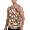 thumbnail image 2 of Fotbe Cute Cat Cartoon Pattern Men's Quick Dry Workout Tank Top Gym Muscle Tee Fitness Bodybuilding Sleeveless T Shirt Breathable Workout Shirt-XX-Large, 2 of 9
