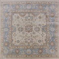 thumbnail image 1 of Ahgly Company Machine Washable Indoor Square Industrial Modern Rose Dust Purple Area Rugs, 4' Square, 1 of 7