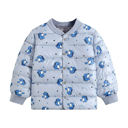 

TUOBARR Toddler Baby Boys Girls Winter Cartoon Dinosaur Windproof Coat Warm Outwear Jacket Gray(1-6Years)