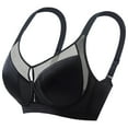 thumbnail image 4 of khonts,Women's Full Coverage Wireless Bras Oversized Thin Pad Bra Lifting Heavy Bralettes Black 40, 4 of 4