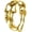 01 Skeleton/Gold(Large), variant on Gothic Skull Bracelets for Men Women, Stainless Steel/18K Gold Plated/Silver Black Punk Skeleton Head Chain Bracelet Party Accessories for Rapper Biker