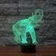 thumbnail image 2 of Lámpara LED 3D de elefante, estilo art déco, con control remoto, luz nocturna que cambia de color 7/16, alimentada por USB, ideal como regalo de cumpleaños o Navidad., 2 of 5