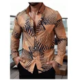 thumbnail image 1 of Nueva camisa de manga larga retro para hombre, camisa casual con solapa estampada en 3D diseñada por el diseñador para una tela cómoda y suave., 1 of 6