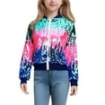 thumbnail image 2 of JIAYUE Jackets Coats For Girls Tie Dye Long Sleeve Hooded Zipper Stylish Coats Windbreaker For Youth Soft Fashion, 2 of 8
