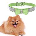 thumbnail image 2 of pitrice Bling Crystal Cat Collar Metal Adjustable Puppy Bow Tie Rhinestone Soft Collars Pet Supplies for Small Medium Dogs, 2 of 3