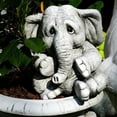 thumbnail image 3 of bebé estatua Interior Exterior escultura de jardín decoración de jardinería, regalos de , decoración de Patio jardín Sunnimix Estatua de elefante, 3 of 8