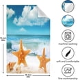 thumbnail image 5 of Tropical Seashell Starfish Tea Towels Set of 6 Sandy Beach Seaside Kitchen Dish Cloth with Hanging Loop, 18"x28"Lint-Free Absorbent Towel for Kitchen Drying Wiping and Cleaning, 5 of 7