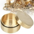 thumbnail image 3 of LYUMO Jewelry Storage Box,Storage Box,Outdoor Waterproof Round Shape Brass Box Metal Jewelry Sealed Container Dustproof Moisture-proof Coin Storage Box, 3 of 9