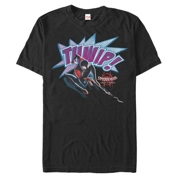 Men's Marvel Spider-Man: Into the Spider-Verse Thwip  Graphic Tee Black 4X Large