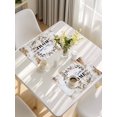 thumbnail image 5 of Home Sweet Placemats Set of 8, Wreath Botanical Farmhouse Plants Gradient Brown Placemats for Dining Table, Place Mats for Kitchen Tabletop, Waterproof Wipeable Dining Table Mats Set, 5 of 9