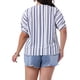 thumbnail image 3 of Blusas casuales de verano para mujer de tallas grandes Agnes Orinda, con escote en V, mangas cortas, estampado floral y borlas, 4X, blancas, 3 of 6
