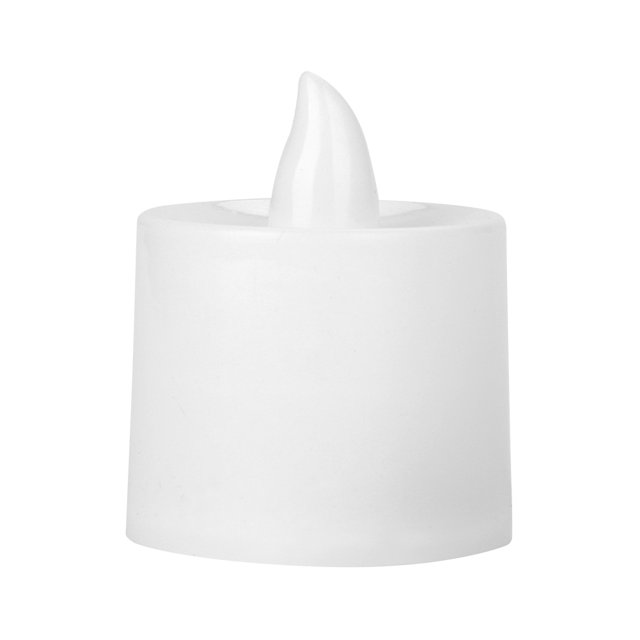 Lámpara de vela LED de 24 piezas Luz de decoración nocturna multicolor (carcasa blanca + luz blanca)