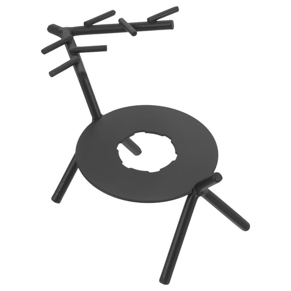 FRCOLOR Vintage Iron Wax Seal Melter for Outdoor Black Color Smooth Surface Easy to Clean 1 Set