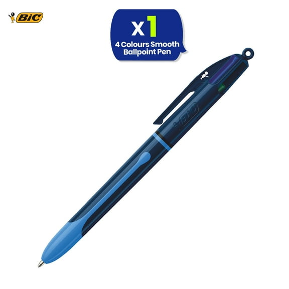 BIC 4-Colour Smooth Pen Medium Points for Office & Home