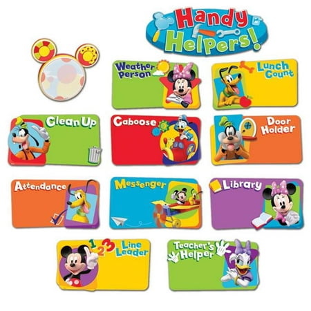 Eureka EU-847100BN Mickey Mouse Clubhouse Handy Helpers Job Chart Mini Bulletin Board Set - Set of
