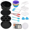 thumbnail image 2 of Muyoka Accesorios para freidora de aire de 7 pulgadas, juego de 130 piezas con libro de recetas, revestimiento antiadherente compatible con freidoras de aire de m谩s de 3,2 litros, Philips, Cosori, To, 2 of 6