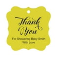 thumbnail image 1 of Darling Souvenir Baby Shower Thank you Favor Tags Custom Hang Gift Tags-Yellow-100 Tags, 1 of 1