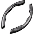 thumbnail image 3 of Funda para volante de coche, de gamuza y fibra de carbono, con estampado de funda para manillar, antideslizante, para volante, 3 of 4