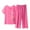Hot Pink, variant on GPAECEAD Womens Pajama Sets - Capri Pajamas for Women Set Plus Size Sleepwear Tops with Capri Pants Summer Pjs Sets For 4XL