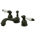 thumbnail image 1 of Kingston Brass CC23L5 Mini Widespread Faucet & Metal Lever Handle Oil Rubbed Bronze, 1 of 1