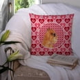 thumbnail image 3 of Carolines Treasures SS4494PW1414 Brussels Griffon Hearts Love and Valentines Day Portrait Fabric Decorative Pillow, 3 of 4