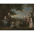 thumbnail image 3 of William Hogarth 18x15 Black Modern Framed Museum Art Print Titled - John and Elizabeth Jeffreys and Their Children (1730), 3 of 5