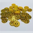 thumbnail image 3 of Monedas de oro de piratas de moda Accesorios de piratas Monedas de oro del tesoro de actividades Juguetes para niños Monedas de oro de piratas de plástico, 3 of 5