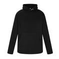 thumbnail image 4 of safuny Men's Clearance Solid Color Pullovers Casual Relaxed Fitted Loose Hoodie Tops Fashion Workout Crew Neck Sweatshirts Pocket Fall Long Sleeve Blouses Black L, 4 of 6